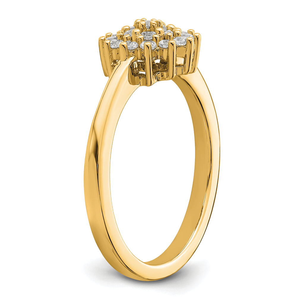 14k 1/4 carat Lab Grown Diamond VS/SI+ G+ Complete Cluster Ring