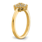 14k 1/4 carat Lab Grown Diamond VS/SI+ G+ Complete Cluster Ring