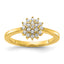 14k 1/4 carat Lab Grown Diamond VS/SI+ G+ Complete Cluster Ring