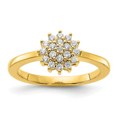 14k 1/4 carat Lab Grown Diamond VS/SI+ G+ Complete Cluster Ring