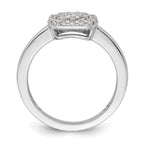 14k White Gold 3/8 carat Lab Grown Diamond VS/SI+ G+ Complete Square Halo Ring