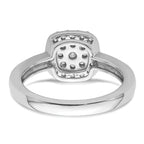 14k White Gold 3/8 carat Lab Grown Diamond VS/SI+ G+ Complete Square Halo Ring