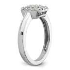 14k White Gold 3/8 carat Lab Grown Diamond VS/SI+ G+ Complete Square Halo Ring