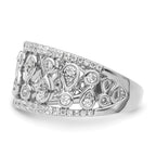 14k White Gold 3/4 carat Lab Grown Diamond VS/SI+ G+ Complete Fashion Ring