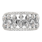 14k White Gold 3/4 carat Lab Grown Diamond VS/SI+ G+ Complete Fashion Ring