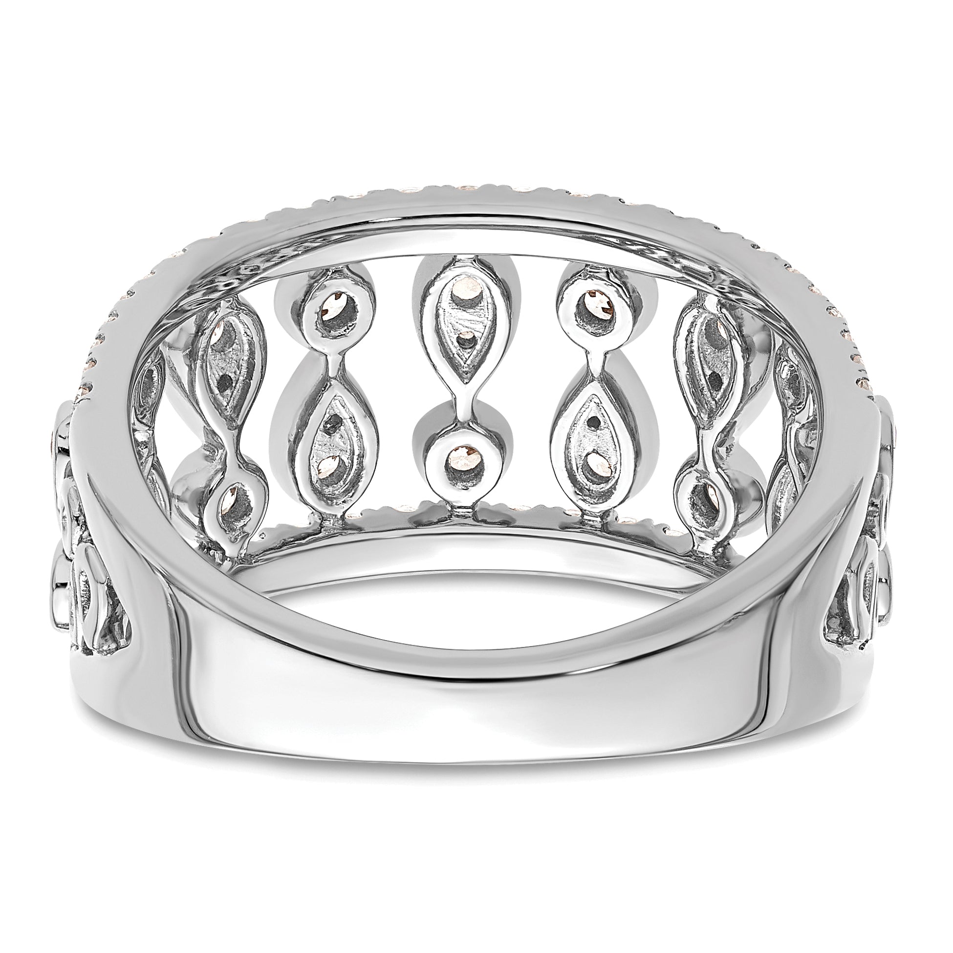 14k White Gold 3/4 carat Lab Grown Diamond VS/SI+ G+ Complete Fashion Ring