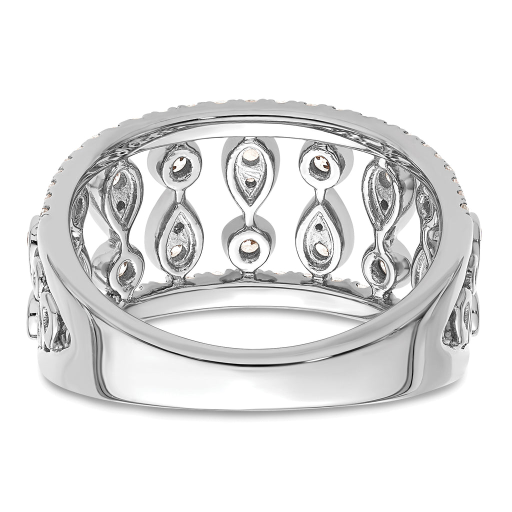 14k White Gold 3/4 carat Lab Grown Diamond VS/SI+ G+ Complete Fashion Ring