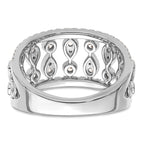 14k White Gold 3/4 carat Lab Grown Diamond VS/SI+ G+ Complete Fashion Ring