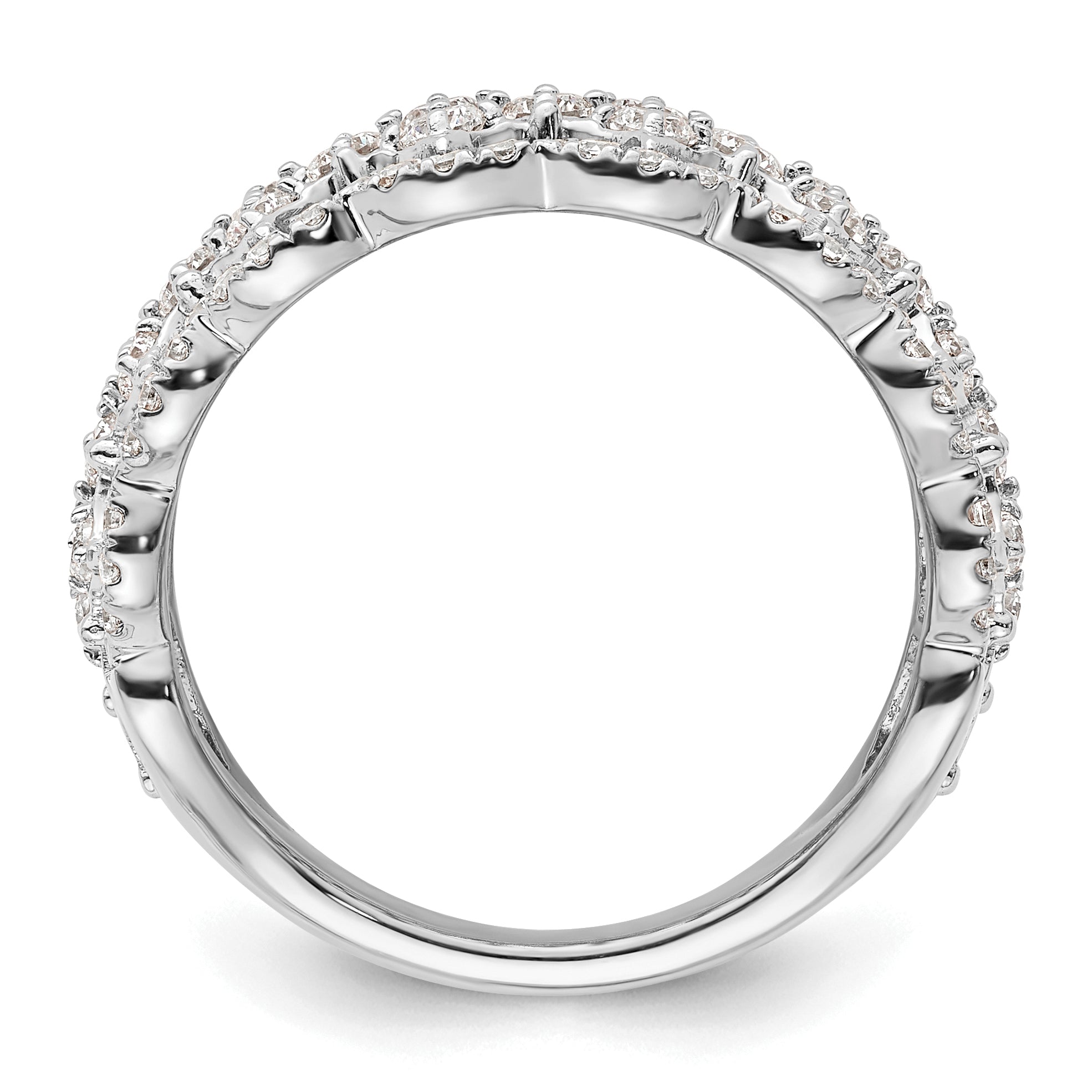 14k White Gold 1 carat Lab Grown Diamond VS/SI+ G+ Complete Fashion Ring