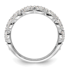14k White Gold 1 carat Lab Grown Diamond VS/SI+ G+ Complete Fashion Ring