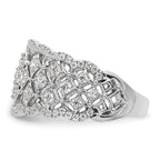 14k White Gold 1 carat Lab Grown Diamond VS/SI+ G+ Complete Fashion Ring