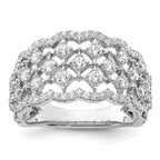14k White Gold 1 carat Lab Grown Diamond VS/SI+ G+ Complete Fashion Ring
