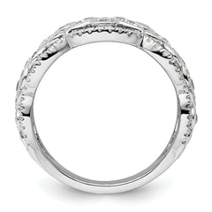 14k White Gold 7/8 carat Lab Grown Diamond VS/SI+ G+ Complete Fashion Ring