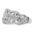 14k White Gold 7/8 carat Lab Grown Diamond VS/SI+ G+ Complete Fashion Ring