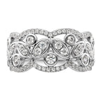 14k White Gold 7/8 carat Lab Grown Diamond VS/SI+ G+ Complete Fashion Ring