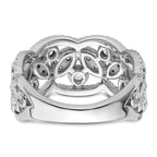 14k White Gold 7/8 carat Lab Grown Diamond VS/SI+ G+ Complete Fashion Ring