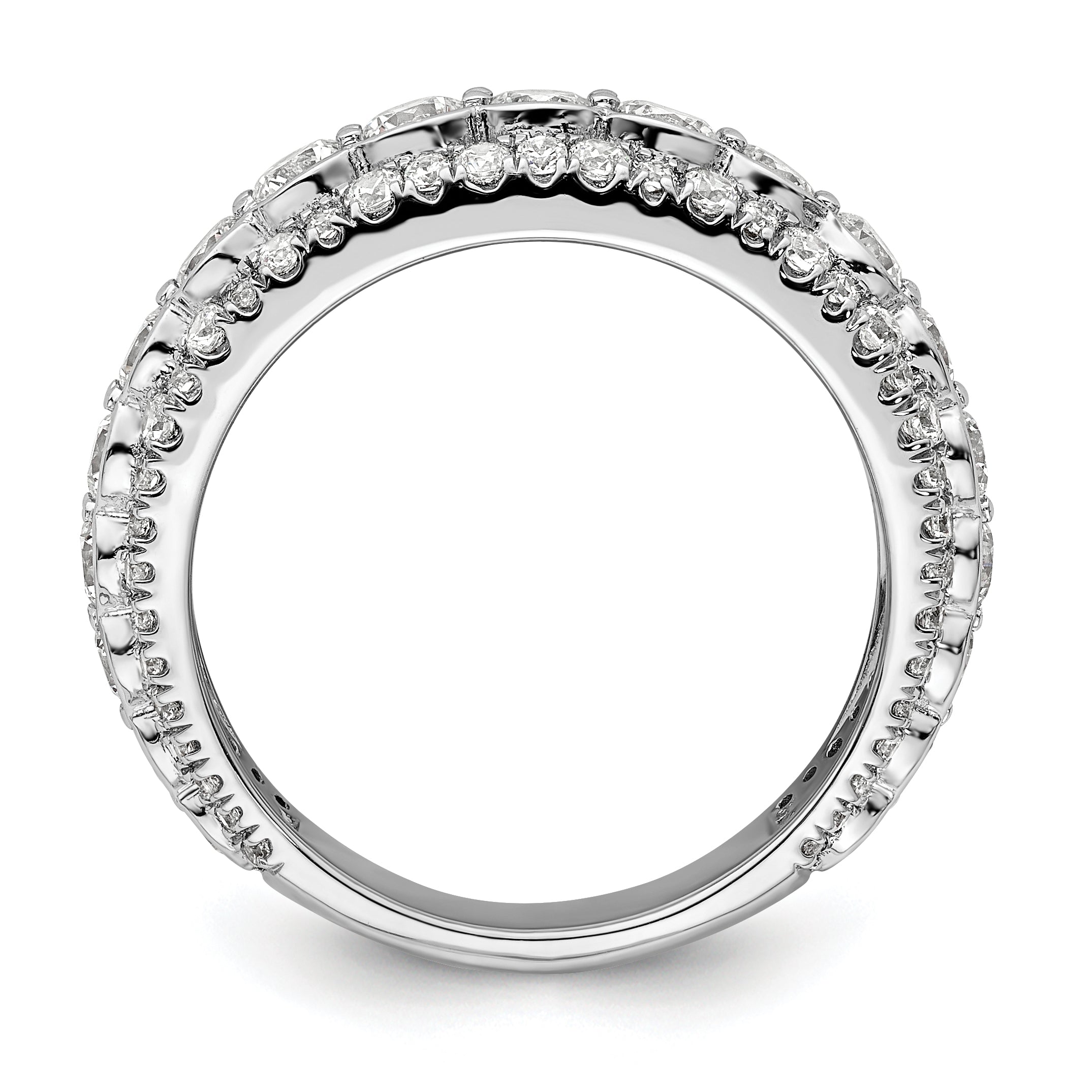 14k White Gold 2 carat Lab Grown Diamond VS/SI+ G+ Complete Fashion Ring Secondary image