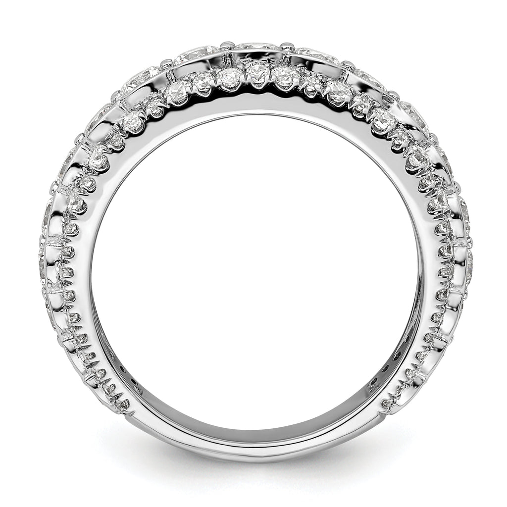 14k White Gold 2 carat Lab Grown Diamond VS/SI+ G+ Complete Fashion Ring