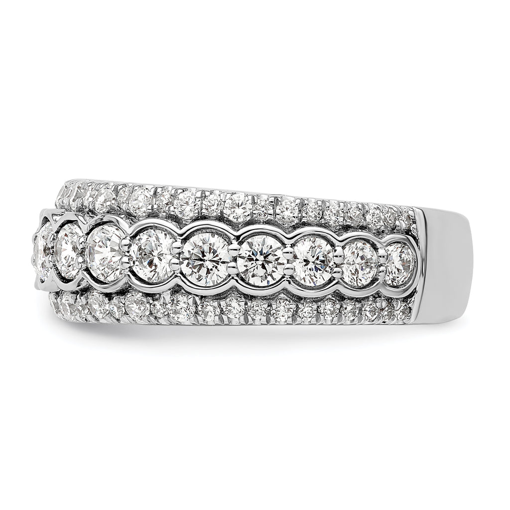 14k White Gold 2 carat Lab Grown Diamond VS/SI+ G+ Complete Fashion Ring