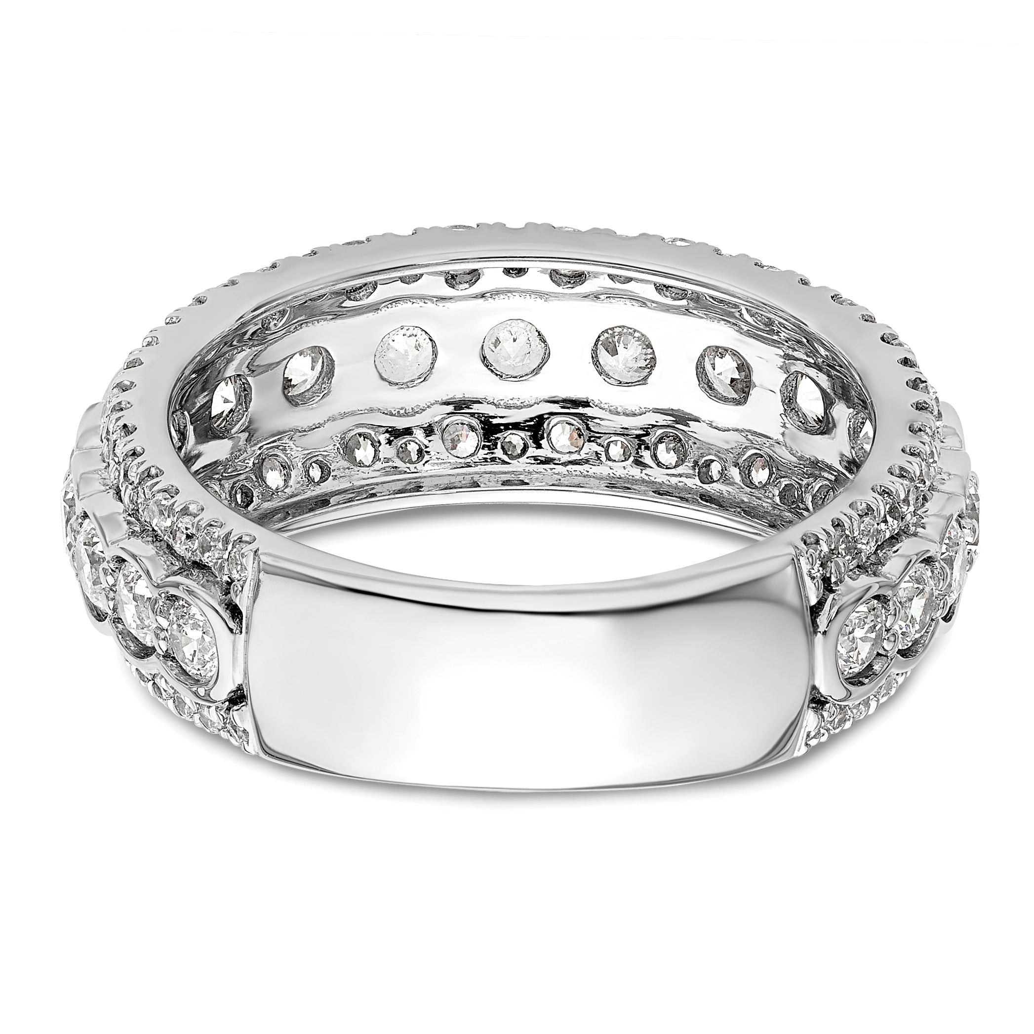 14k White Gold 2 carat Lab Grown Diamond VS/SI+ G+ Complete Fashion Ring
