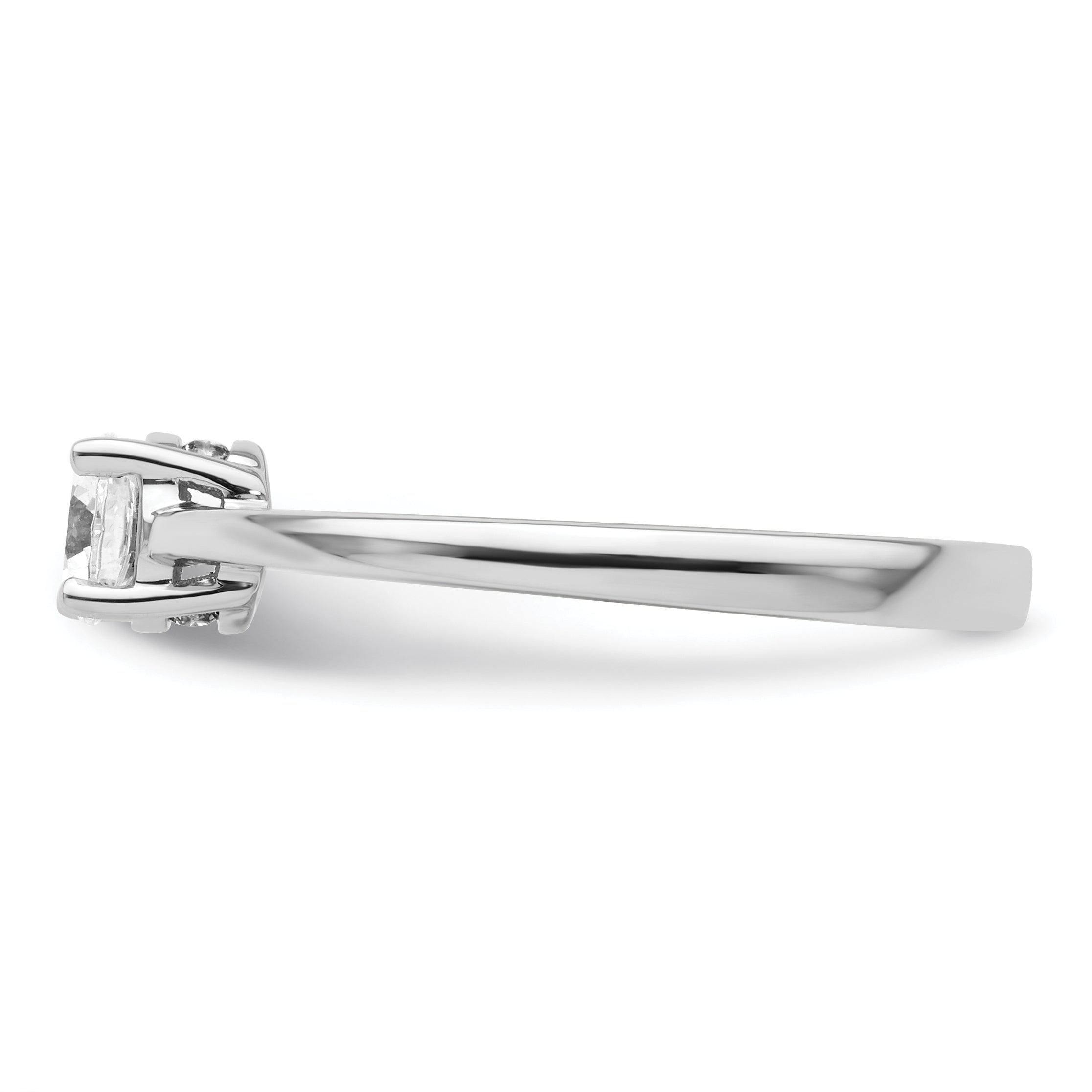 14k White Gold 1 carat Lab Grown Diamond VS/SI+ G+ Complete Engagement Ring
