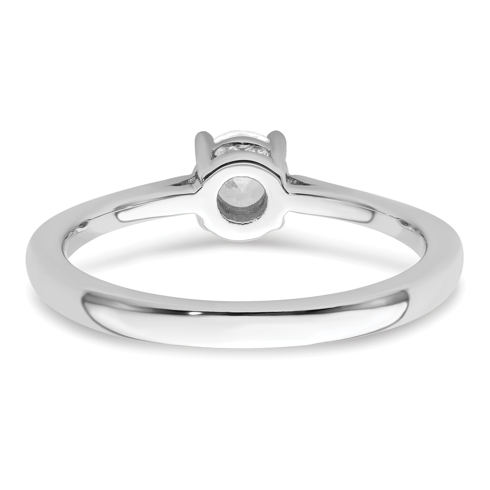 14k White Gold 1 carat Lab Grown Diamond VS/SI+ G+ Complete Engagement Ring