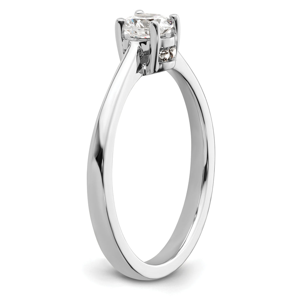 14k White Gold 1 carat Lab Grown Diamond VS/SI+ G+ Complete Engagement Ring