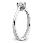 14k White Gold 1 carat Lab Grown Diamond VS/SI+ G+ Complete Engagement Ring