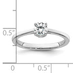14k White Gold 1 carat Lab Grown Diamond VS/SI+ G+ Complete Engagement Ring