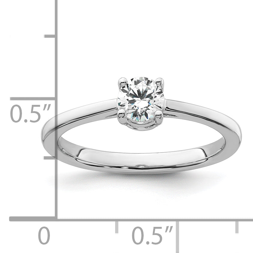 14k White Gold 1 carat Lab Grown Diamond VS/SI+ G+ Complete Engagement Ring