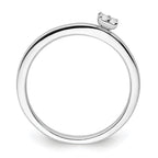 Two Promises 14k White Gold 1/20 carat Lab Grown Diamond VS/SI+ G+ Complete Promise Band