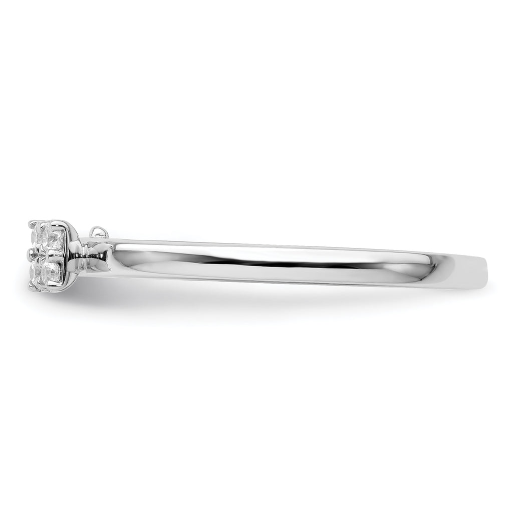 Two Promises 14k White Gold 1/20 carat Lab Grown Diamond VS/SI+ G+ Complete Promise Band