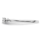 Two Promises 14k White Gold 1/20 carat Lab Grown Diamond VS/SI+ G+ Complete Promise Band