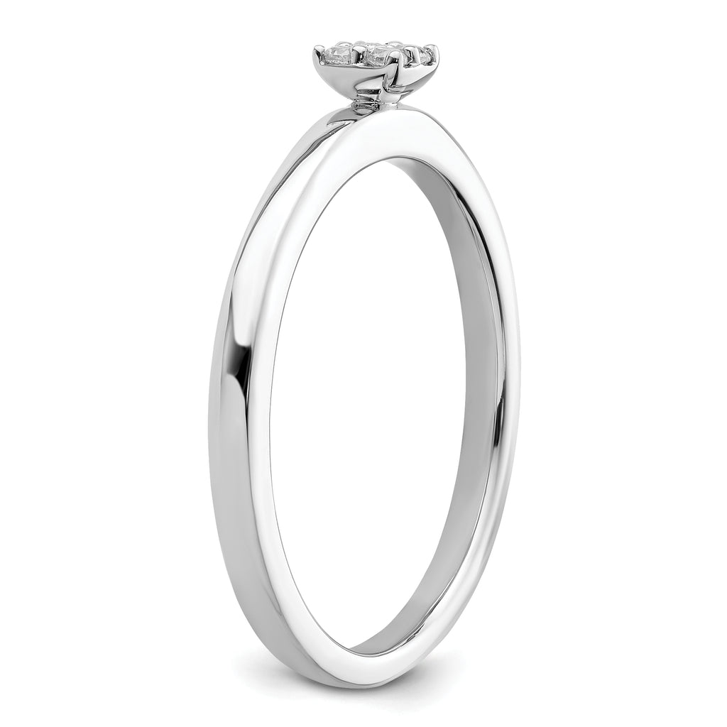 Two Promises 14k White Gold 1/20 carat Lab Grown Diamond VS/SI+ G+ Complete Promise Band
