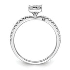 Two Promises 14k White Gold 1/2 carat Lab Grown Diamond VS/SI+ G+ Complete Cluster Engagement Ring
