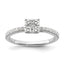 Two Promises 14k White Gold 1/2 carat Lab Grown Diamond VS/SI+ G+ Complete Cluster Engagement Ring