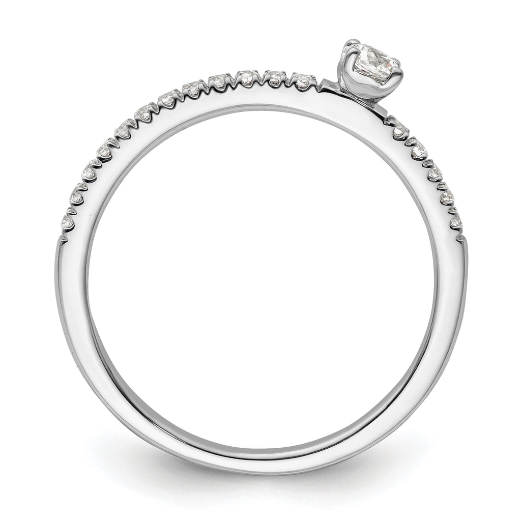 Two Promises 14k White Gold 1/4 carat Lab Grown Diamond VS/SI+ G+ Complete Promise Band