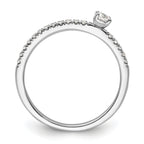 Two Promises 14k White Gold 1/4 carat Lab Grown Diamond VS/SI+ G+ Complete Promise Band