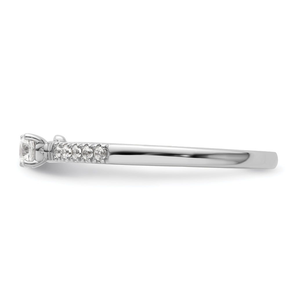Two Promises 14k White Gold 1/4 carat Lab Grown Diamond VS/SI+ G+ Complete Promise Band
