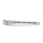 Two Promises 14k White Gold 1/4 carat Lab Grown Diamond VS/SI+ G+ Complete Promise Band