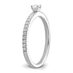 Two Promises 14k White Gold 1/4 carat Lab Grown Diamond VS/SI+ G+ Complete Promise Band