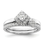 Two Promises 14k White Gold 1/3 carat Lab Grown Diamond VS/SI+ G+ Complete Halo Engagement Ring