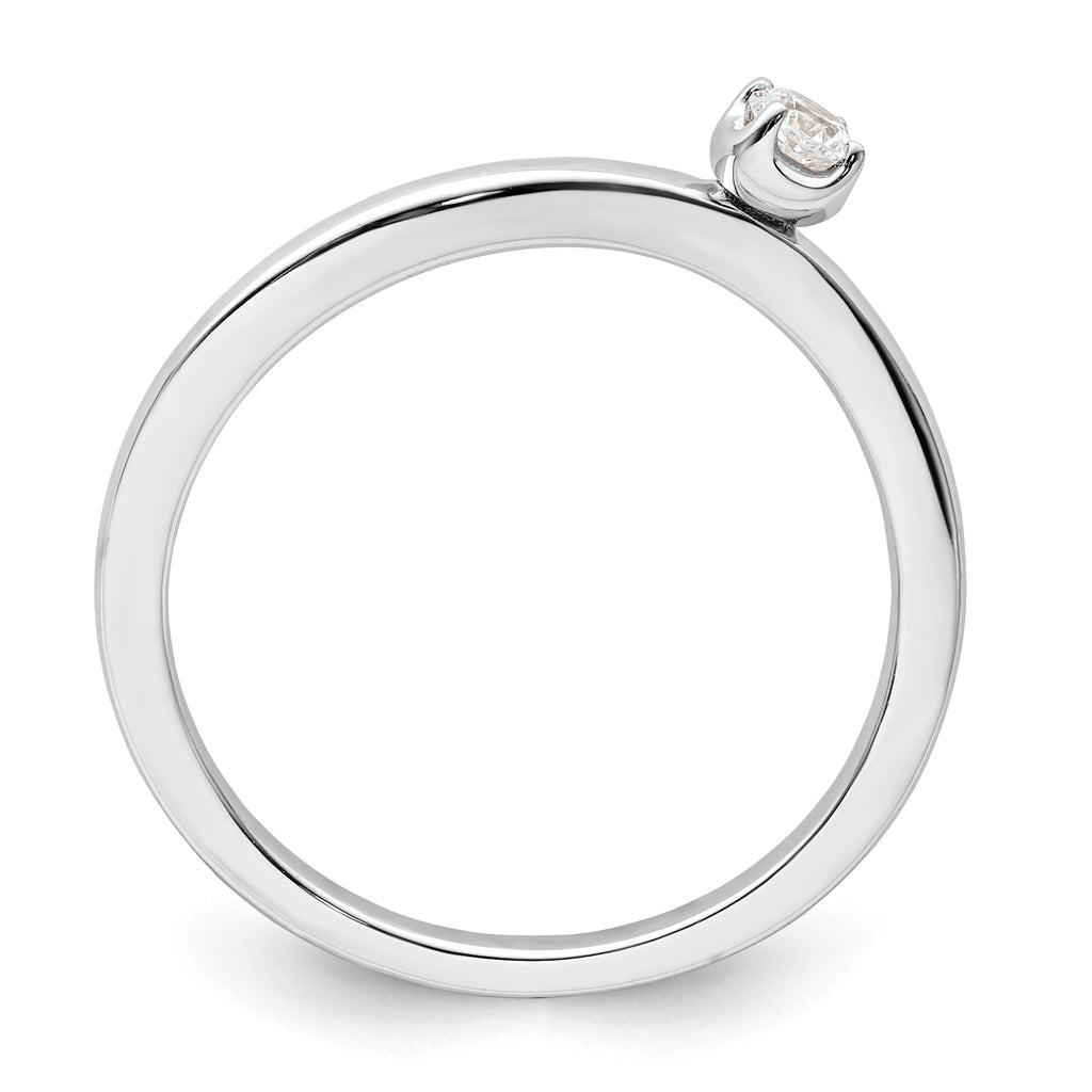 Two Promises 14k White Gold 1/10 carat Lab Grown Diamond VS/SI+ G+ Complete Promise Band