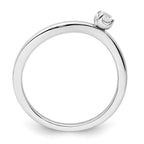 Two Promises 14k White Gold 1/10 carat Lab Grown Diamond VS/SI+ G+ Complete Promise Band