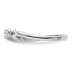 Two Promises 14k White Gold 1/10 carat Lab Grown Diamond VS/SI+ G+ Complete Promise Band