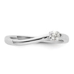 Two Promises 14k White Gold 1/10 carat Lab Grown Diamond VS/SI+ G+ Complete Promise Band