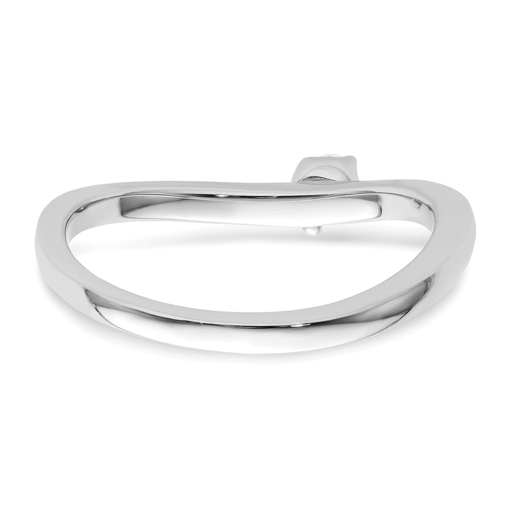 Two Promises 14k White Gold 1/10 carat Lab Grown Diamond VS/SI+ G+ Complete Promise Band