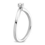 Two Promises 14k White Gold 1/10 carat Lab Grown Diamond VS/SI+ G+ Complete Promise Band