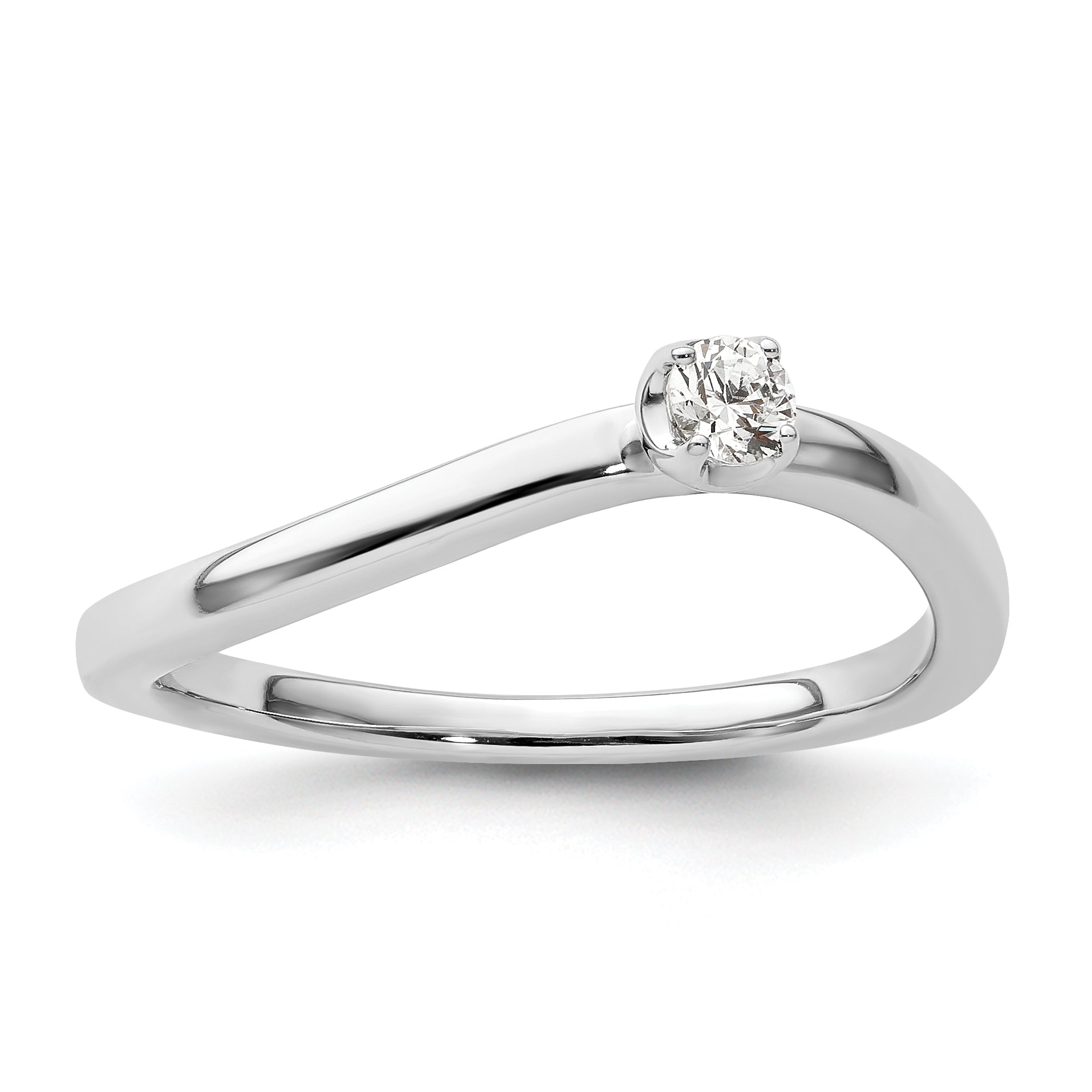 Two Promises 14k White Gold 1/10 carat Lab Grown Diamond VS/SI+ G+ Complete Promise Band Main image