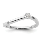 Two Promises 14k White Gold 1/10 carat Lab Grown Diamond VS/SI+ G+ Complete Promise Band